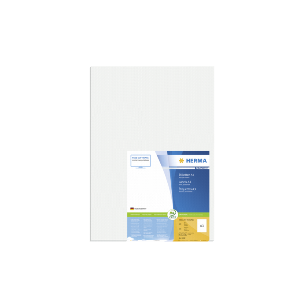 Herma Labels A3 420X297 100 Sheets DIN A3 100 Pcs. 8692